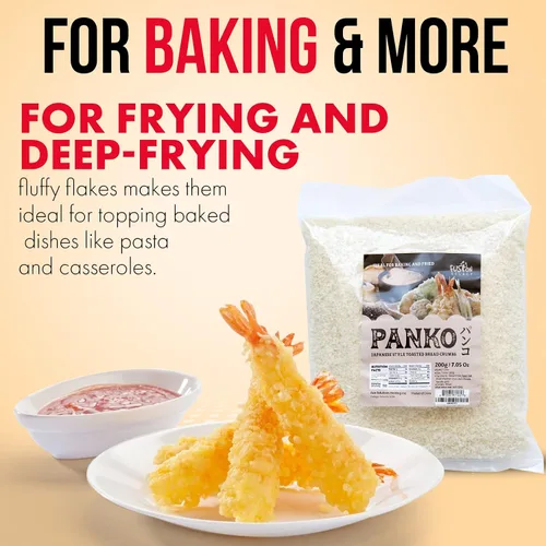 Miniatura 4 de Fusion Select 2 paquetes de pan rallado Panko - Pan rallado estilo japonés tostado vegano para empanar, freír, hornear - Para pollo frito y cerdo