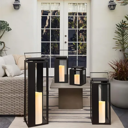 Miniatura 3 de 5plots Velas individuales sin llama para exteriores, impermeables, de 4 x 10 pulgadas, velas LED parpadeantes que funcionan con pilas con control