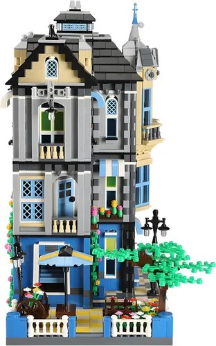 Miniatura 3 de General Jim's Victorian Townhouse & Garden Coffee Shop - Juego de bloques de construcción, 2313 piezas, modelo modular de construcción de ciudad