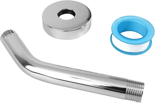 Miniatura 5 de NearMoon Brazo de ducha con brida, hecho de tubo extensor de extensión de ducha de acero inoxidable 304, montado en pared para cabezal de ducha fijo
