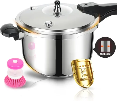 Miniatura 9 de Olla de presión de acero inoxidable Peterboo de 12 cuartos de galón, olla de presión engrosada compatible con inducción con dispositivos
