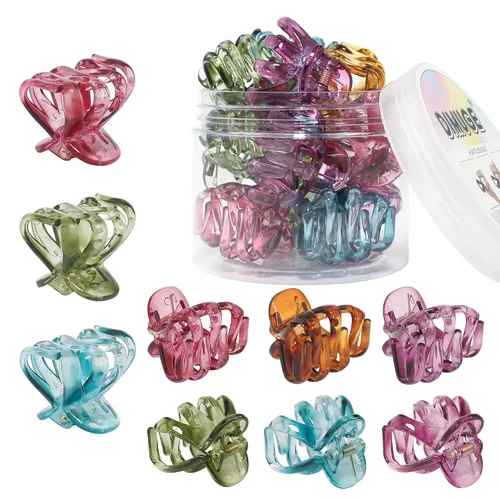 Miniatura 49 de 9 pinzas para el pelo de pulpo de 1.6 in, medianas y pequeñas, pinzas para el cabello ámbar Aceessories antideslizantes, agarres fuertes