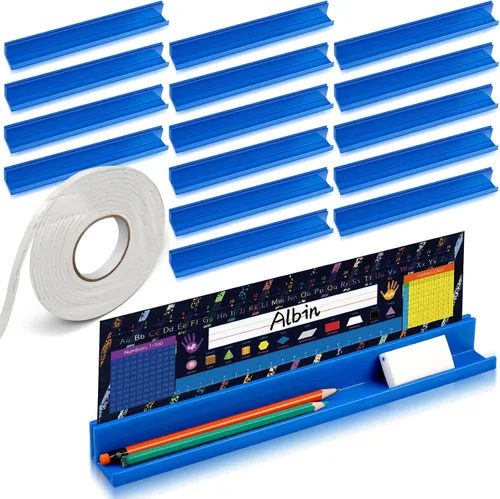 Miniatura 9 de PerKoop 5 Pcs Classroom Desk Name Plates Holder for Student Index Cards Storage Kids Desk Accessories Desktop Prop and Station Guard Panels