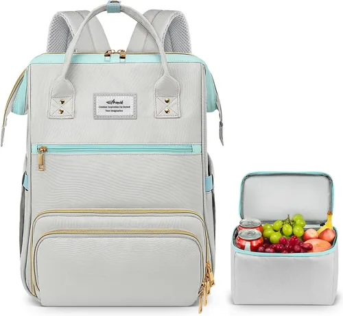 ETRONIK - Mochila de almuerzo, mochila para portátil de 15.6 pulgadas con puerto USB, elegante mochila de trabajo para enfermeras y profesores con