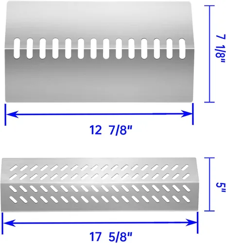 Miniatura 3 de 17 5/8 pulgadas, placas de calor para parrilla de gas para Bull 16520, 16521 16631, 16670, Cal Flame G serie 5 quemadores parrilla G5 BBQ18G05