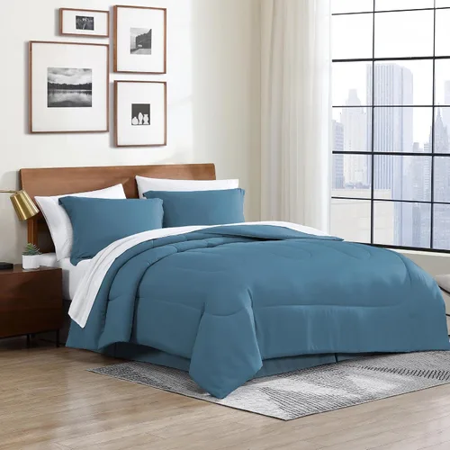 Miniatura 10 de Cathay Home Basic Bedding Home Essential - Juego de ropa de cama de microfibra ultrasuave y ligera, resistente a las arrugas, 6 piezas