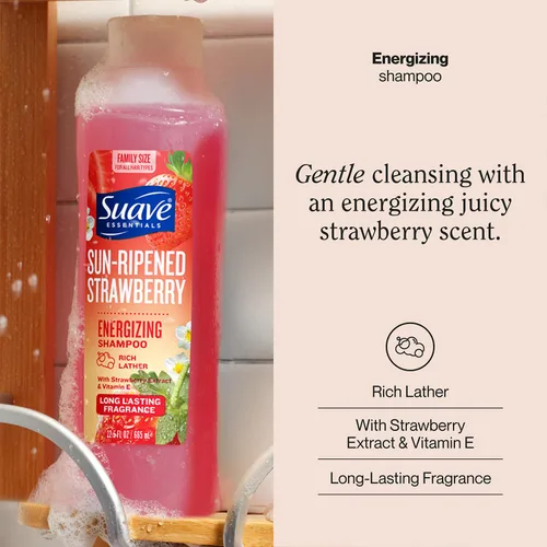 Miniatura 2 de Suave Essentials Sun - Champú de fresa madura 12 oz - Paquete de 2