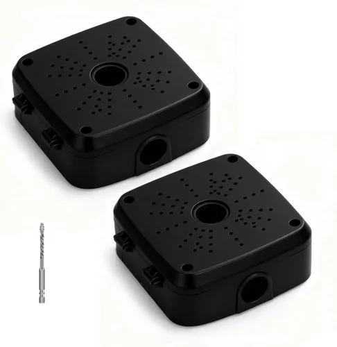 Miniatura 9 de Soporte universal para cámara de seguridad, soporte de caja de conexiones abatible, base de cámara IP de plástico impermeable, soporte de cable