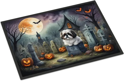 Miniatura 76 de Caroline's Treasures DAC2011MAT - Felpudo de Halloween espeluznante con diseño de Beagle, de 18 x 27 pulgadas, para interiores y exteriores
