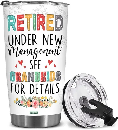 Miniatura 11 de WHIDOBE Vaso de jubilado personalizado (4 niños) personalizado para jubilados bajo nueva administración, mira a los nietos para obtener detalles