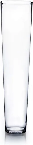 Miniatura 8 de WGV VTC0516 - Jarrón de vidrio cónico, 5 pulgadas de ancho, 16 pulgadas de alto, varios tamaños a elegir, maceta floral cilíndrica transparente
