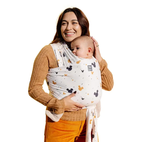 Miniatura 12 de Portabebés Moby Baby Wrap Featherknit para recién nacidos a niños pequeños (8-15kg), porta bebé tipo cabestrillo, diseño ligero y manos libres