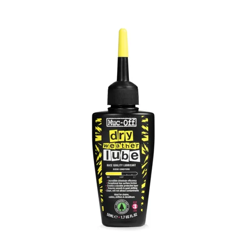 Muc-Off Dry Chain Lubricante de 1.7 fl oz - Lubricante biodegradable para cadena de bicicleta, adecuado para todo tipo de bicicletas, formulado para