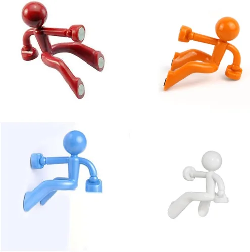 Miniatura 15 de Creative Wall Climbing Villain - Imanes para refrigerador, imán para colgar en la llave (negro, blanco, azul, naranja)