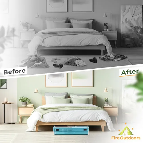 Miniatura 6 de Cajones de plástico para debajo de la cama con ruedas rodantes, contenedores de almacenamiento con asas dobles para un fácil acceso, organizador