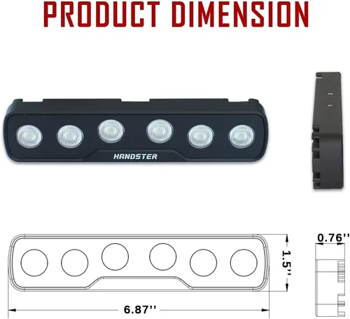 Miniatura 6 de Luz para todo terreno de persecución LED blanca fresca con DRL ámbar Luz de advertencia de seguridad de reversa/freno/rastro/intermitente IP68
