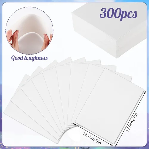 Miniatura 2 de 300 hojas de papel de acuarela, 140 lb/300 GSM, papel de acuarela de prensa en frío, papel de algodón para niños, estudiantes, adultos, artistas