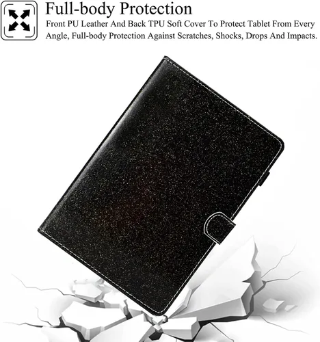 Miniatura 6 de REASUN Funda para Galaxy Tab A7 Lite de 8.7 pulgadas, piel sintética de alta calidad con ranuras para tarjetas, funda con soporte multiángulo