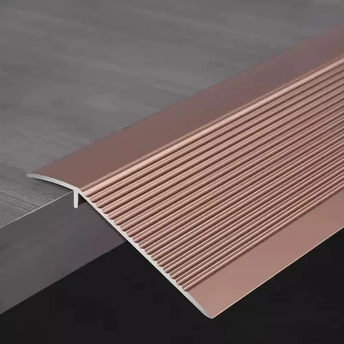 Miniatura 13 de MPOWRX Tira de transición de piso de metal a pisos de madera, tiras de unión antideslizantes para cubrir huecos de umbral, tira de borde de alfombra