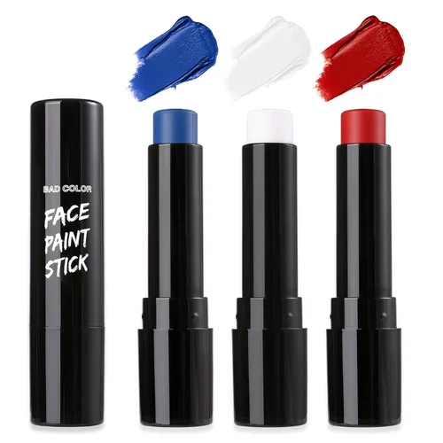Miniatura 24 de BADCOLOR Barra de pintura naranja para la cara y el cuerpo, crema mezclable para ojos negros de cuerpo completo, maquillaje para Halloween, SFX