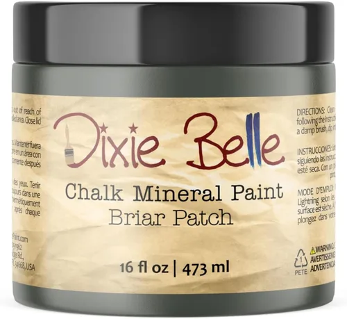 Miniatura 135 de Dixie Belle Paint Company - Pintura con acabado de tiza para muebles, color negro (Caviar), 1 galón, 128 fl oz, pintura mineral color rosa intenso