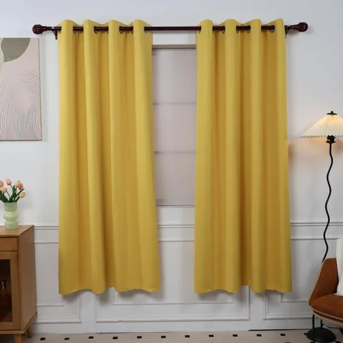 Miniatura 9 de INLINAS Cortinas opacas para dormitorio, aislamiento térmico, reducción de ruido, juego de 2 paneles de ahorro de energía, beige, 42 pulgadas