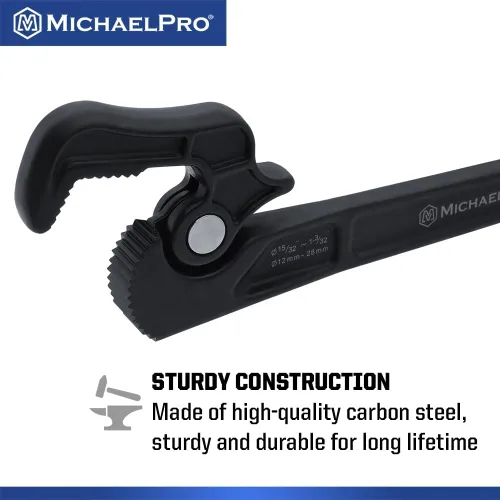 Miniatura 5 de MichaelPro Llave de tubo autoajustable, Llave de tubería multifunción ajustable de 8 pulgadas, llave de plomería con diámetro de sujeción de hasta