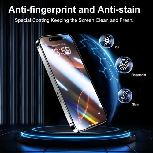 Miniatura 7 de OneFish Protector de pantalla de vidrio templado de borde completo para iPhone 11 Pro/XS/X de 5.8 pulgadas, paquete de 2 refuerzos de bordes, HD