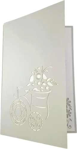 Miniatura 8 de iGifts And Cards Soporte patriótico para plantas de bicicleta, tarjeta de felicitación desplegable 3D, rojo, blanco, azul, flores, Wow, media