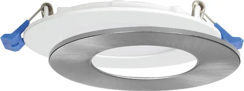 Miniatura 9 de Nadair Paquete de 12 luces LED empotrables ultra delgadas de 4 pulgadas, 9 W, 750 lúmenes, 3000 K (blanco cálido), ribete blanco y negro incluido