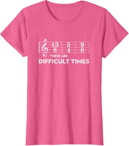 Miniatura 91 de Musician - Camiseta con texto en inglés "These are Difficult Times", talla S