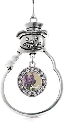 Miniatura 107 de Inspired Silver - Roller Queen - Adorno de Navidad plateado - Adorno circular para árbol de Navidad con circonita cúbica - Decoración colgante