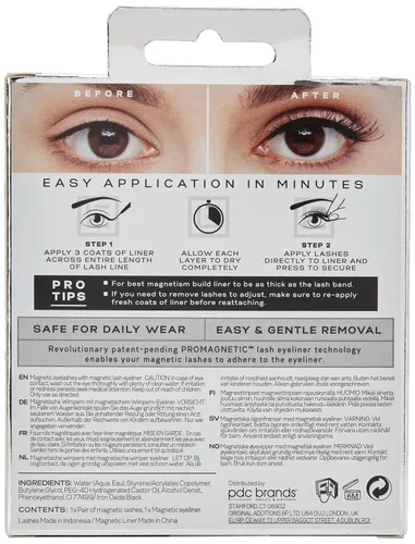 Miniatura 2 de Eylure PROMAGNETIC - Kit de delineador de ojos y pestañas, no 117 pestañas de fibra natural, color negro