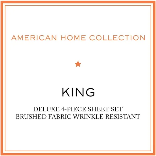 Miniatura 8 de American Home Collection Juego de sábanas tamaño King, bolsillo profundo de 16 pulgadas, sábanas de microfibra ultra suave, transpirables, Azul claro