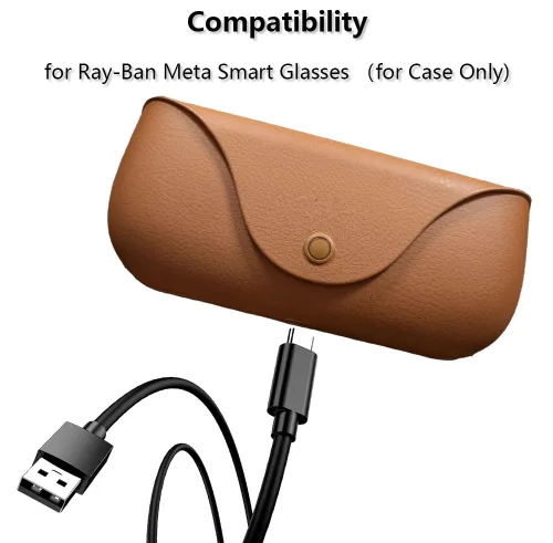 Miniatura 2 de [Paquete de 2] Cable USB-C tipo C compatible con Ray-Ban Estuche de carga para cargador de lentes inteligentes Meta (tipo C)