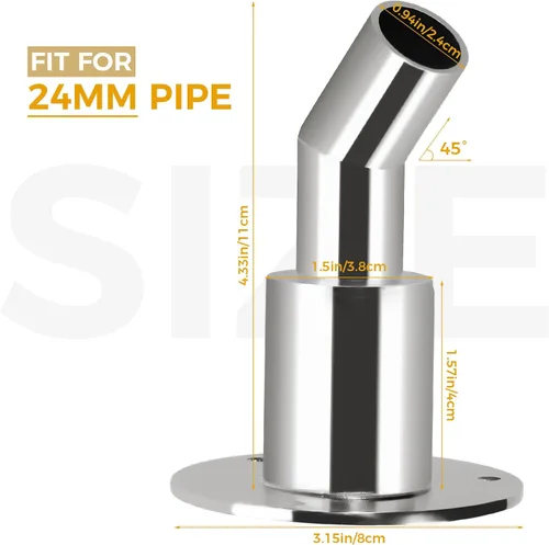 Miniatura 2 de Acero inoxidable 316 a través de la piel del escape del casco, hardware del zócalo del tubo de 78.7 ft m para el tubo de escape de los calentadores