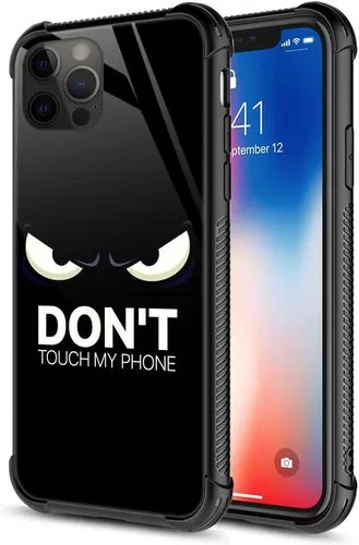 Miniatura 32 de ZHEGAILIAN Funda compatible con iPhone 12/12 Pro, funda de invasión de vaca alienígena OVNI, parte trasera de vidrio templado + funda protectora