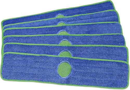 Miniatura 6 de CleanAide Almohadillas de microfibra Twist Yarn con limpiador integrado para limpieza de manchas, cabezales planos reutilizables para uso húmedo