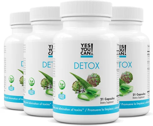 Yes You Can! Natural Detox Pills – Limpieza diurética con electrolitos y vitaminas – Ayuda con la retención de agua – Sin gluten, 21 cápsulas