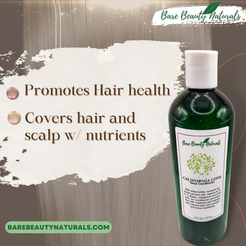 Miniatura 5 de 100% Natural California Love Deep Conditioner- Cowash- Smoothing Deep Conditioner- Curls- Detangler- Low Porosity Hair (16 Fluid Ounces, pump top)