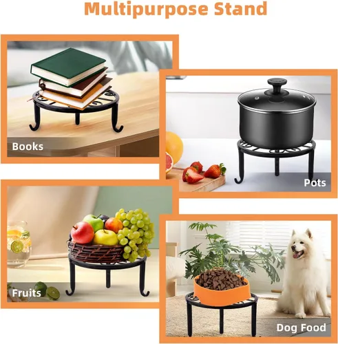 Miniatura 6 de Paquete de 6 Soportes Metálicos para Plantas, Soportes de Servicio Pesado para Macetas de Múltiples Plantas, Estante Anticorrosión para Macetas