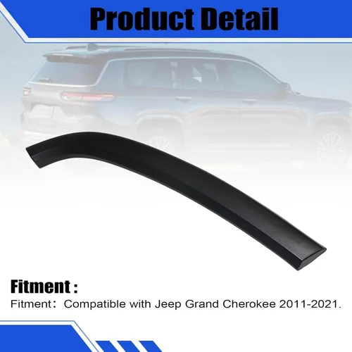 Miniatura 4 de SecosAutoparts Moldura de rueda de puerta trasera derecha del lado del pasajero 1MP36RXFAE, apto para Jeep Grand Cherokee 2011-2021 Reemplazar