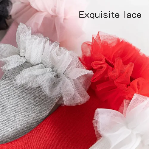 Miniatura 4 de Calcetines largos con volantes para bebés y niñas de 6 a 12 meses