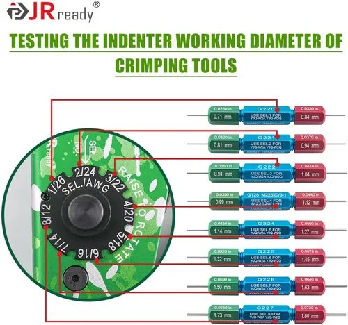 Miniatura 7 de JRready ST2165 M22520/1-01 Kit de herramientas de crimpado NEW-ASF1G Herramienta de crimpado con ajuste de tornillo universal UF2-5 y PH102