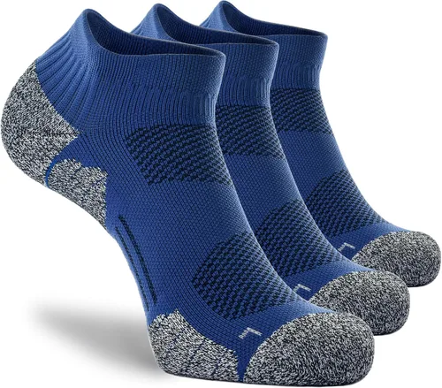 Miniatura 25 de CWVLC - Calcetines deportivos, hasta el tobillo, de compresión, acolchados, unisex, paquete variado