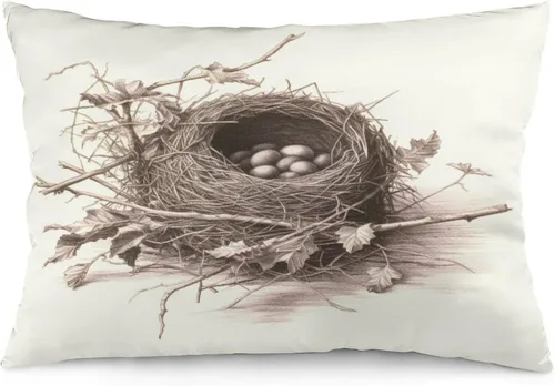 Miniatura 30 de Funda de almohada rústica de 12 x 20 pulgadas, diseño de cabaña en el bosque, súper suave, funda de cojín impresa de doble cara, funda de almohada