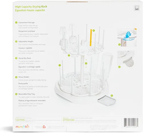 Miniatura 8 de Munchkin® Estante de secado de alta capacidad para biberones y accesorios, blanco