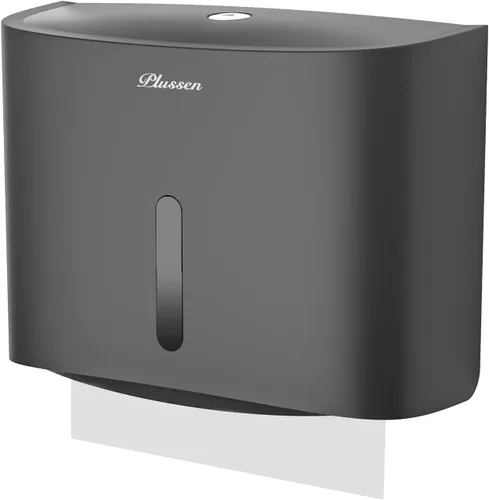 Miniatura 15 de Dispensador de toallas de papel para montaje en pared, adhesivo sin perforación, multipliegue, triple pliegue C, dispensador comercial de toallas