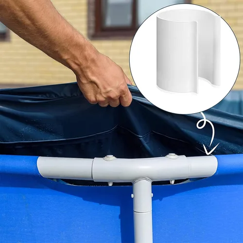 Miniatura 4 de Jetec 16 clips blancos para cubierta de piscina para piscinas sobre el suelo, abrazaderas de PVC para piscina, clips de cubierta de protección