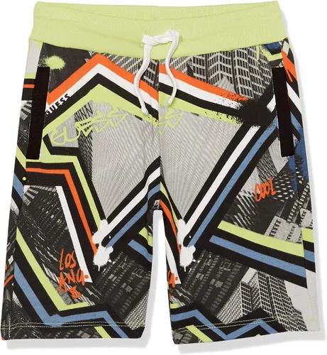GUESS Pantalones cortos de rizo francés con estampado de logotipo para niños